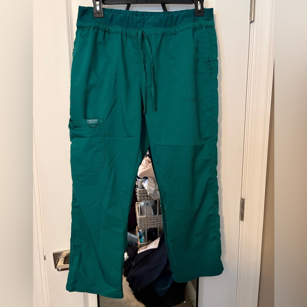 Cherokee Women’s Scrub Pant Large Petite Hunter Green